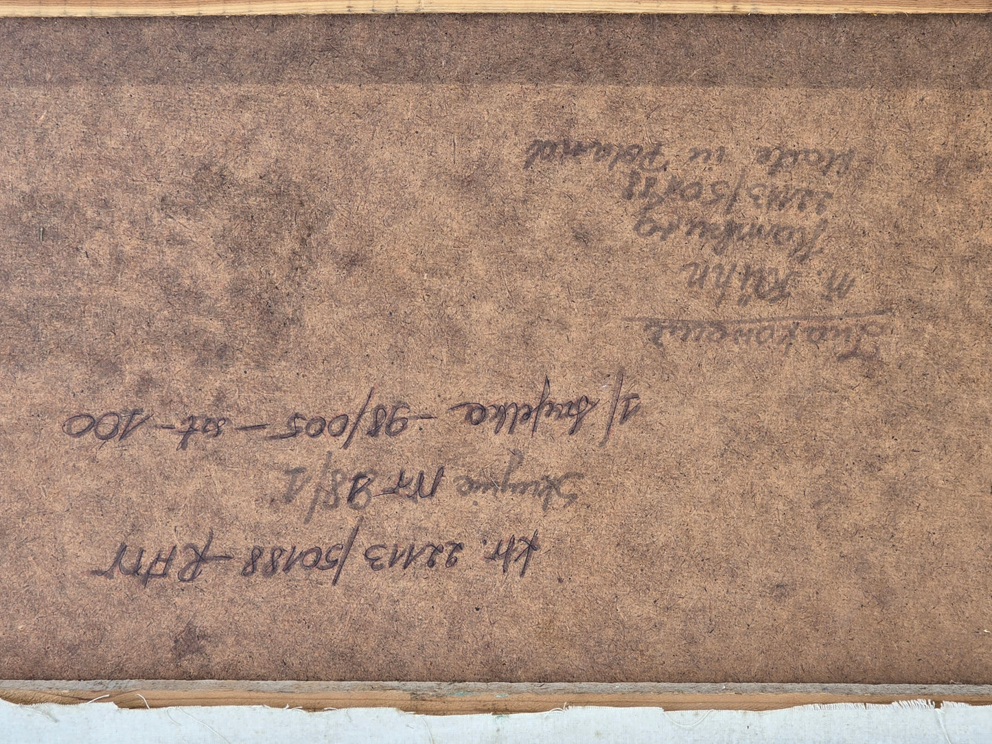 E. KELLER Abstraktes Gemälde 1989 Modern Art Vintage Ölbild Gerahmt Blau