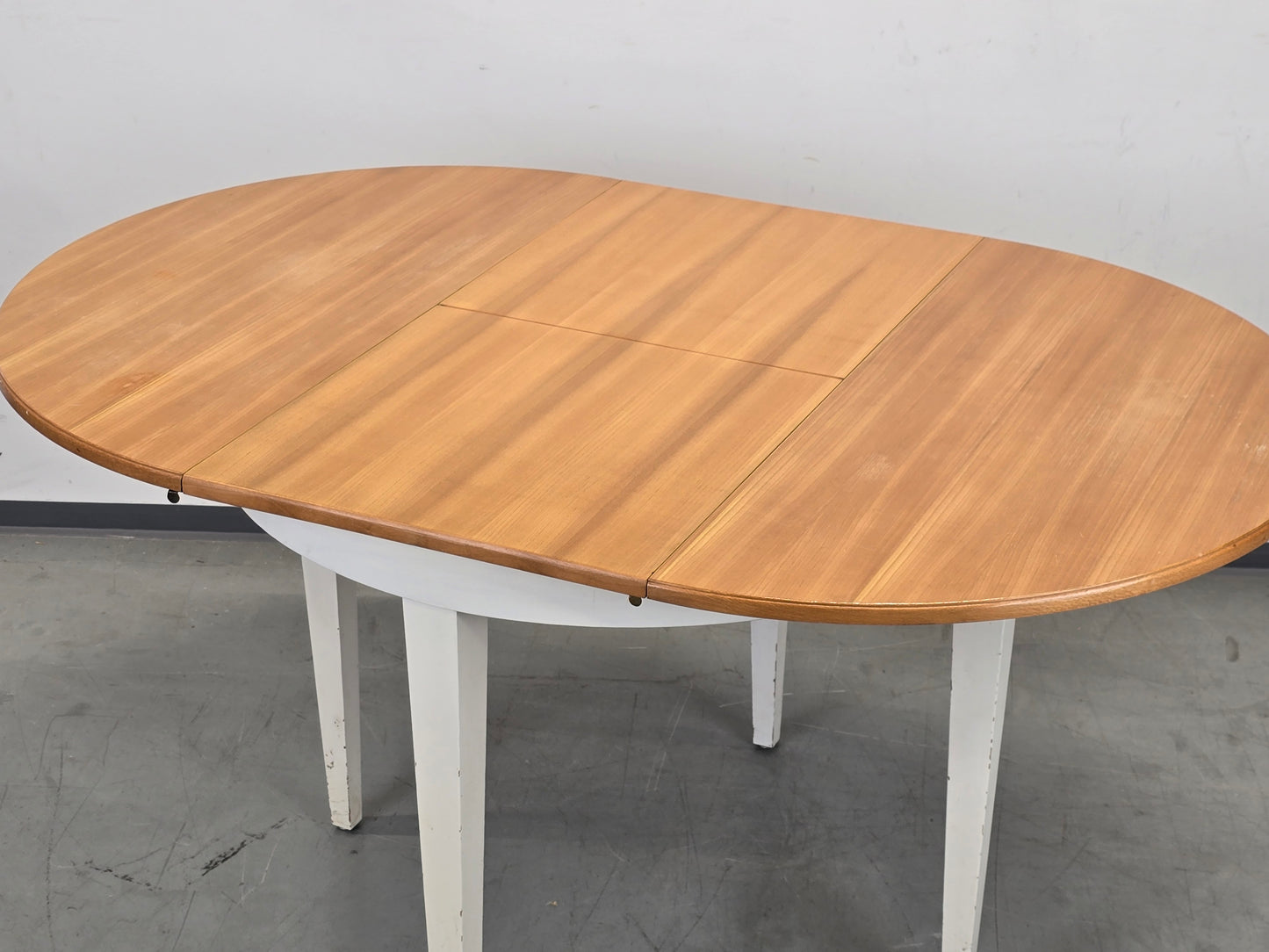 VINTAGE ESSTISCH RUND Ausziehbar Küche Tisch Küchentisch Holztisch Weiß Scandi