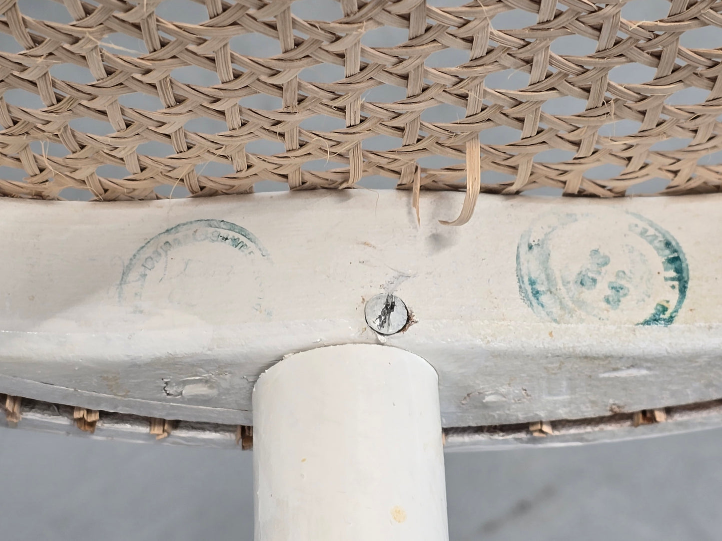 WIENER GEFLECHT Stuhl Bugholz Thonet-Stil weiß vintage retro esszimmer