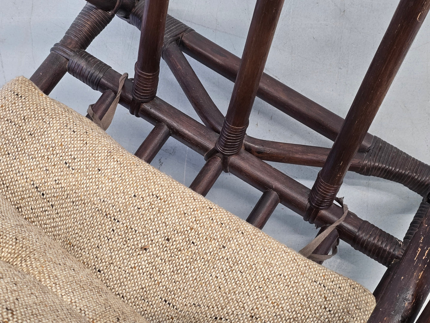 RATTAN SESSEL Vintage 60er Jahre Mid Century Bamboo Lounge Sessel Boho Loft