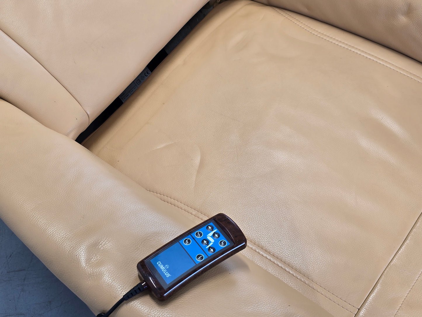 HIMOLLA CUMULUS Tv Sessel Leder Beige Relaxsessel Elektrisch Aufstehhilfe