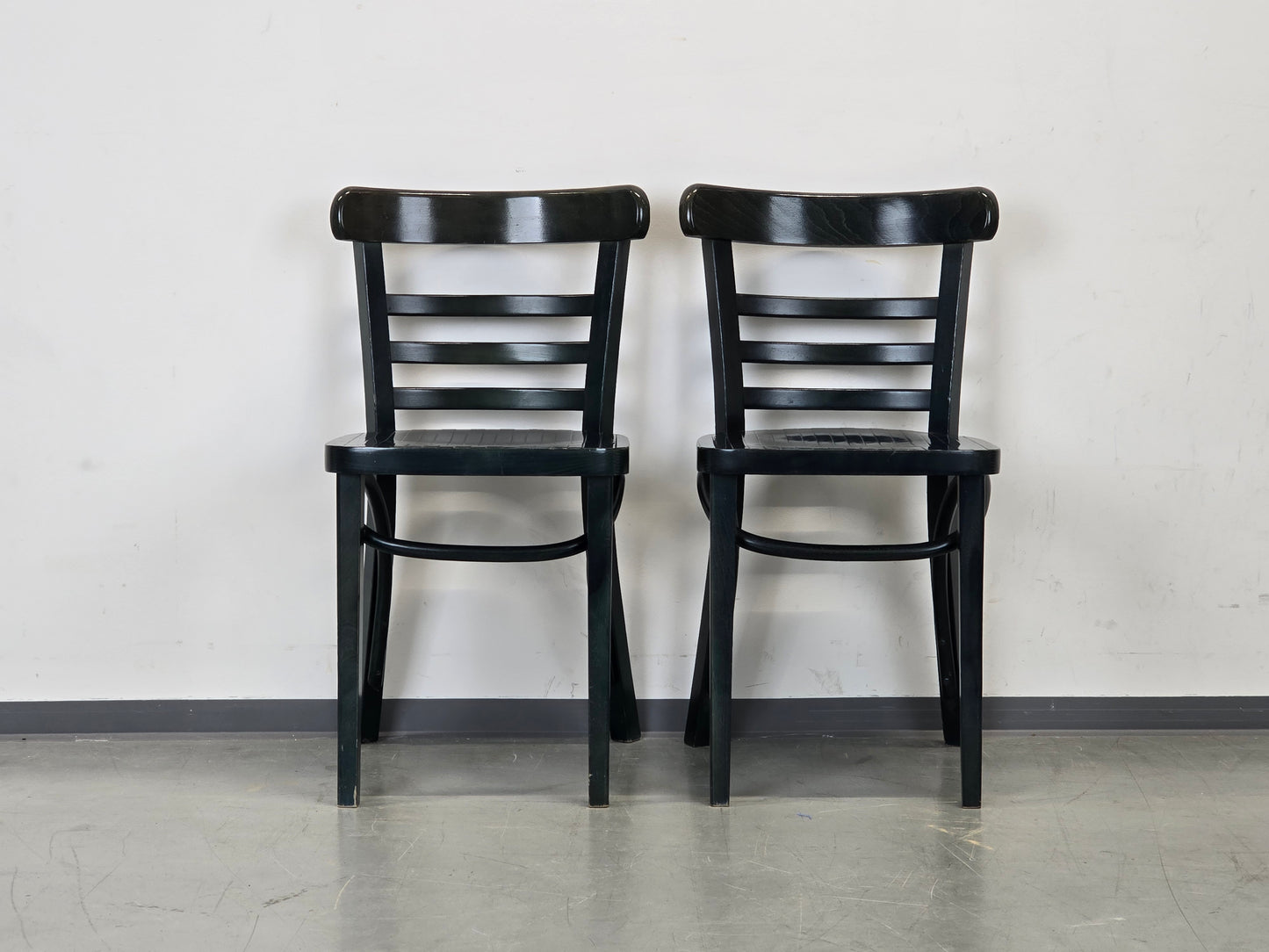 BUGHOLZSTUHL VINTAGE Thonet Stil Radomsko Mid Century Schwarz 60er
