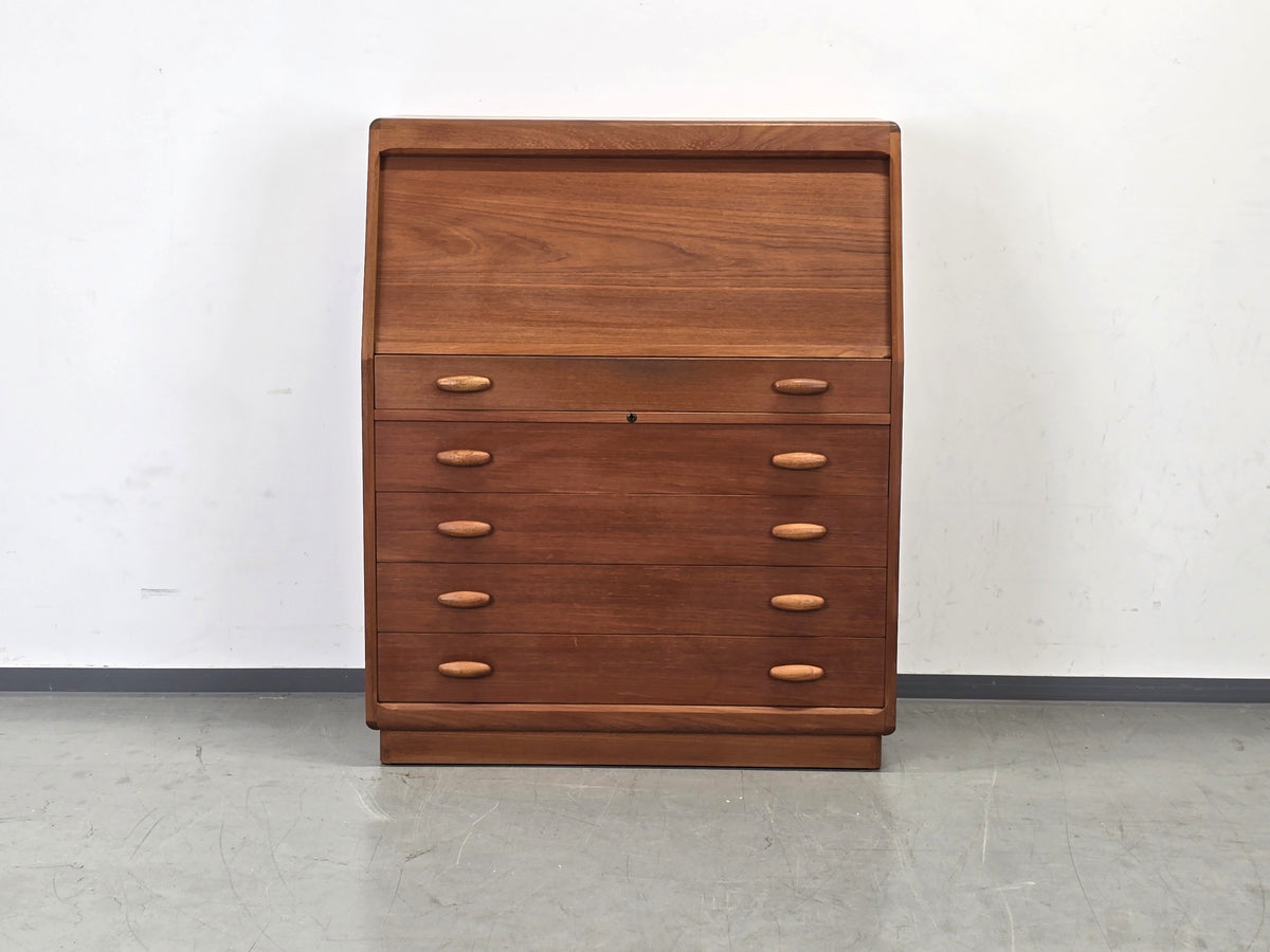 DYRLUND Sekretär Teak Mid Century Dänisch Vintage Kommode Desk Schreibtisch 60s