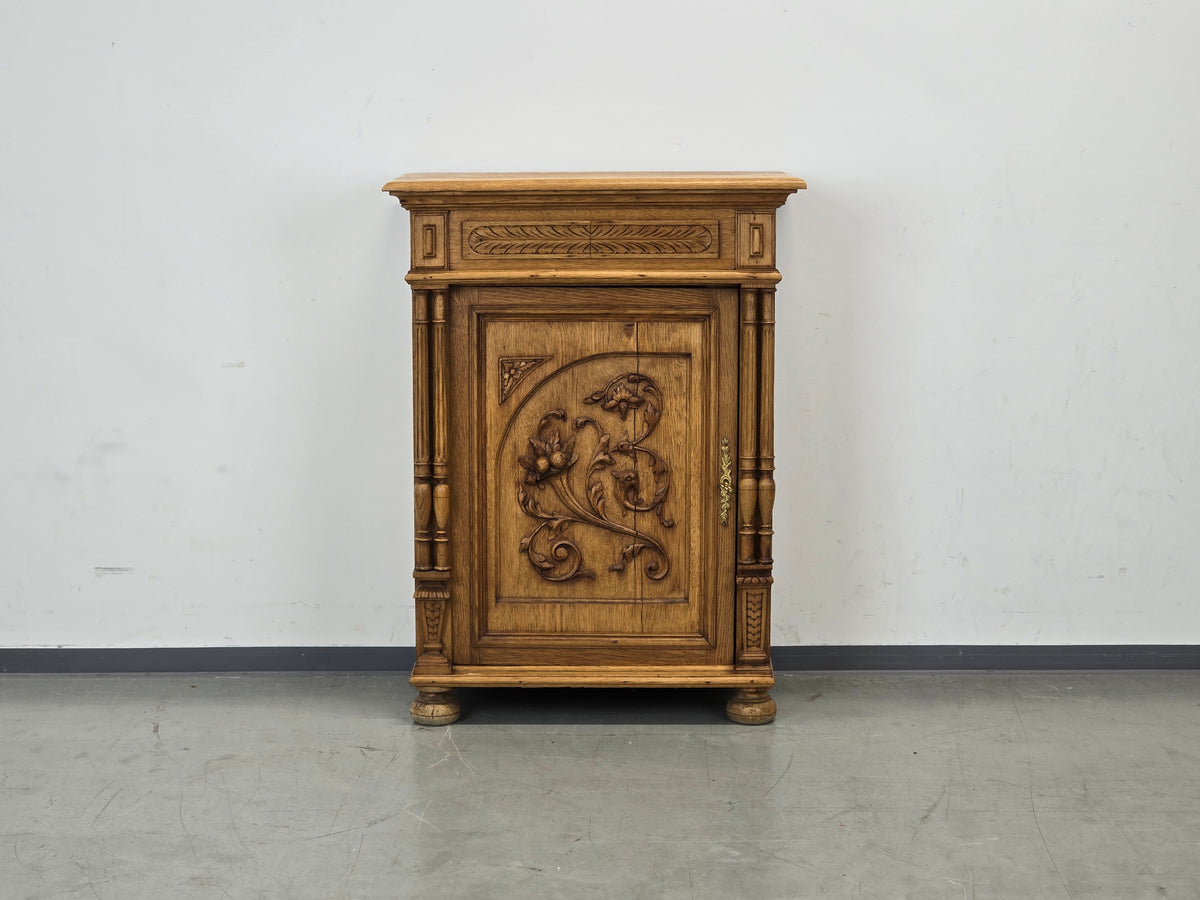 ANTIK KOMMODE Ablage Eiche Vollholz Vintage Flur Schnitzerei
