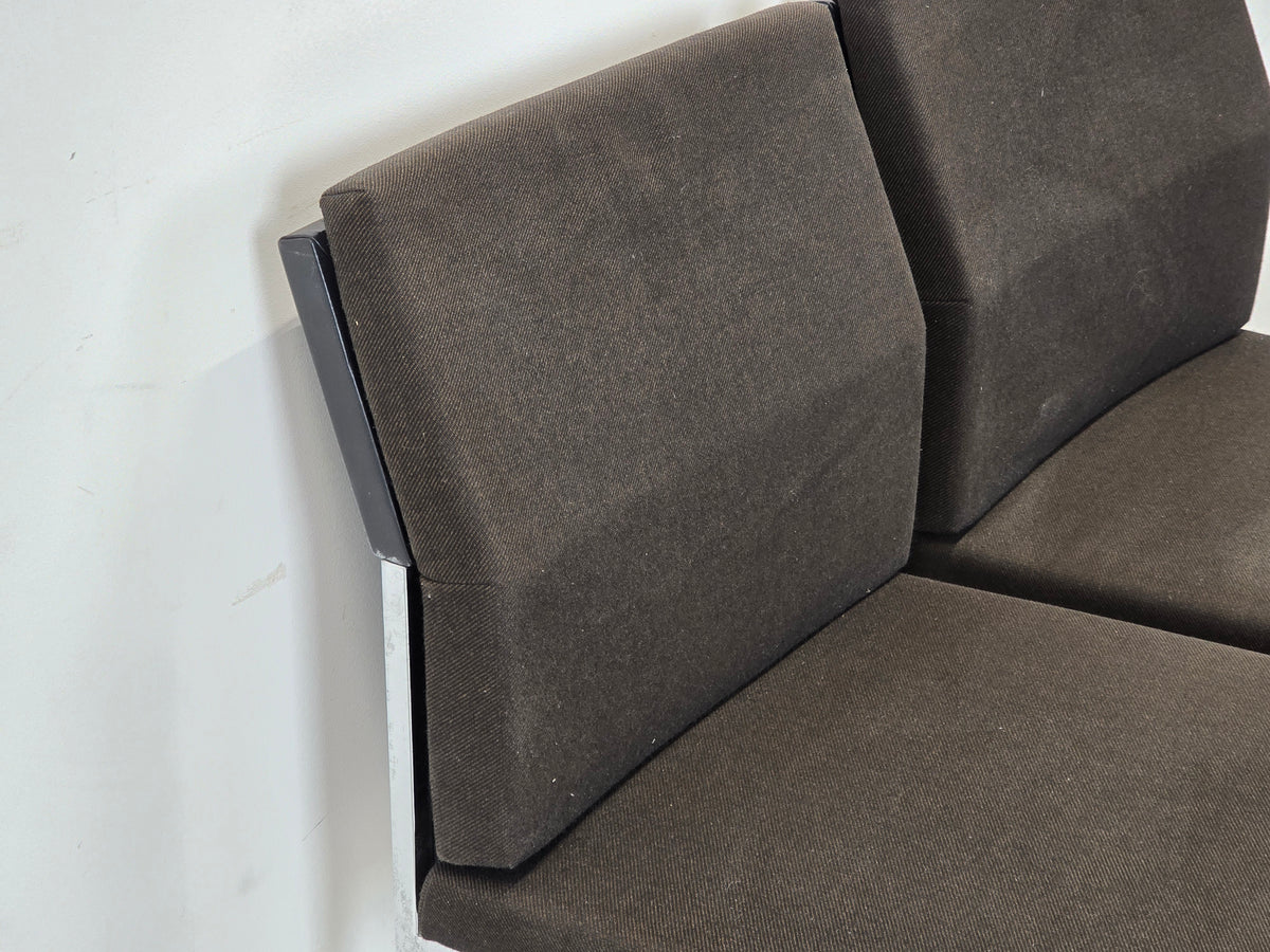 DESIGNER STUHL Chrom Vintage 70er Mid Century Bauhaus Stühle Retro Schwarz