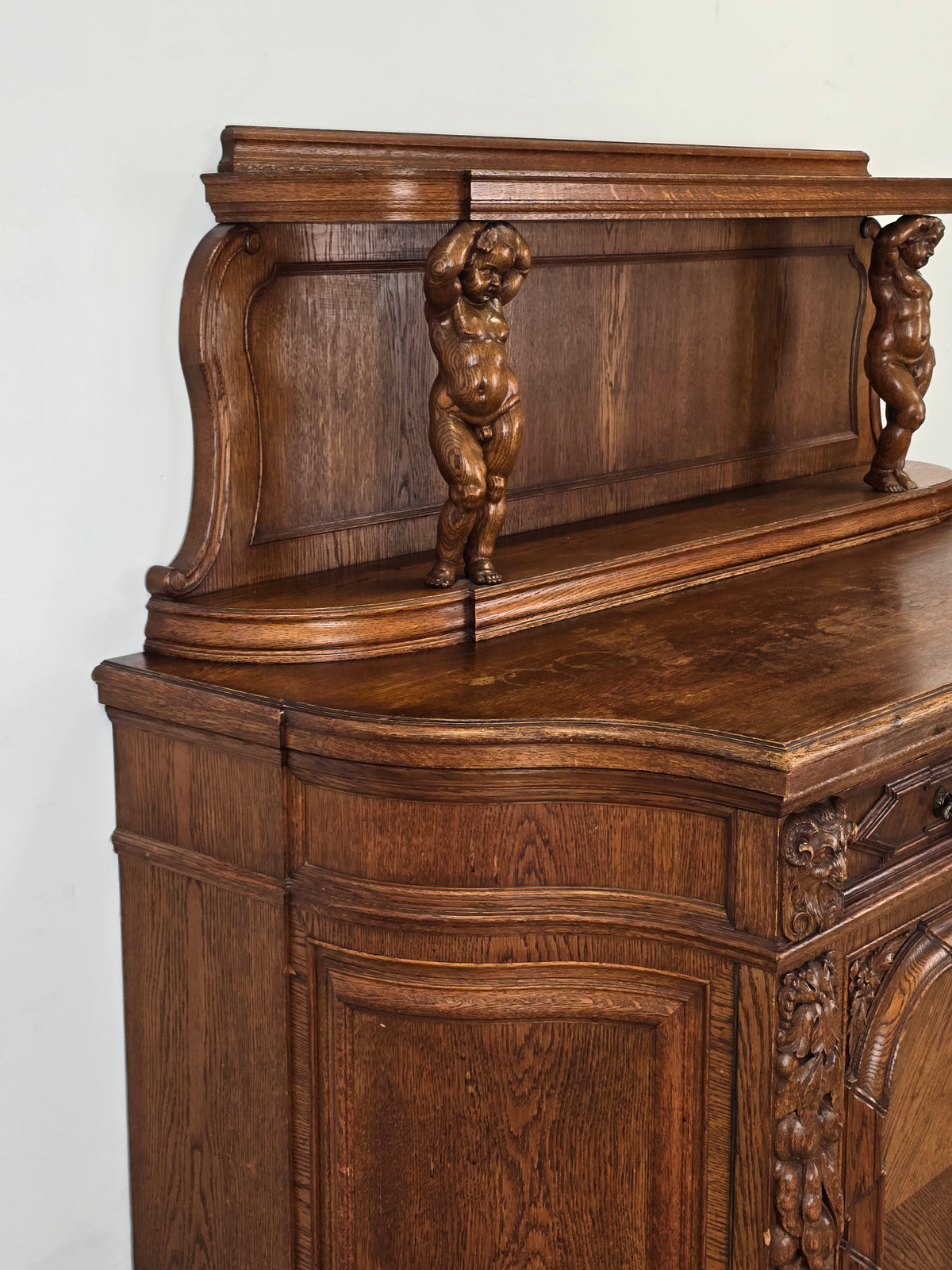 ANTIKE ANRICHTE Buffet Kredenz Neobarock Eiche Schrank Putti Kommode