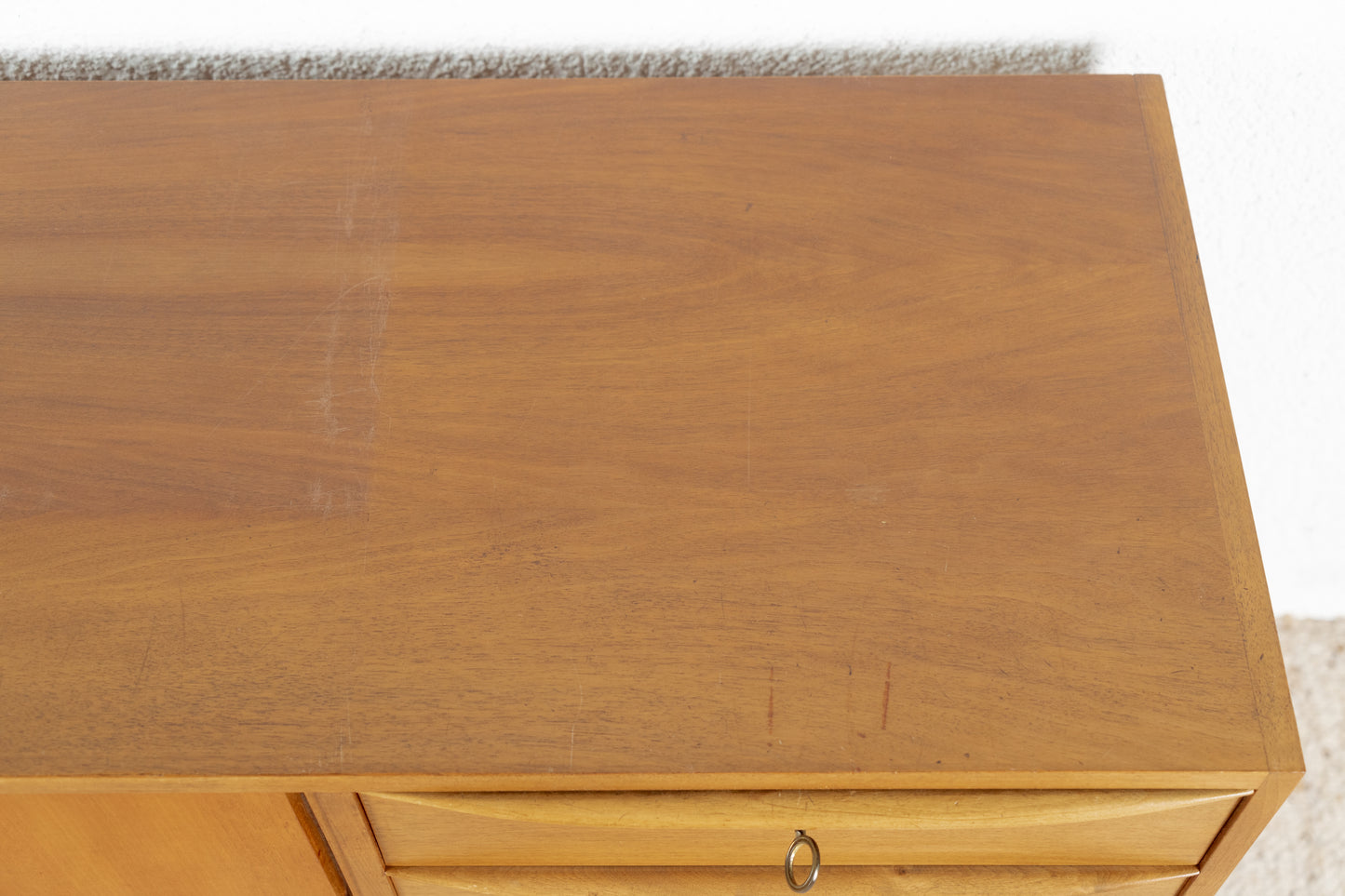 Mid Century Sideboard Holz Nuss Franz Ehrlich