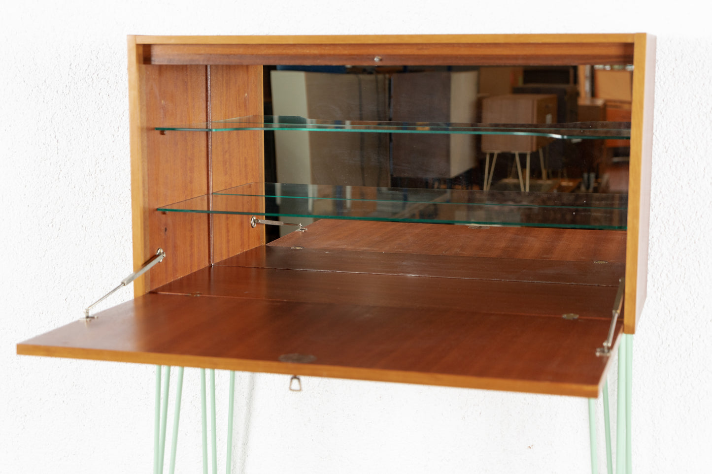 Sekretär Kommode Vintage Holz Nuss TEPE