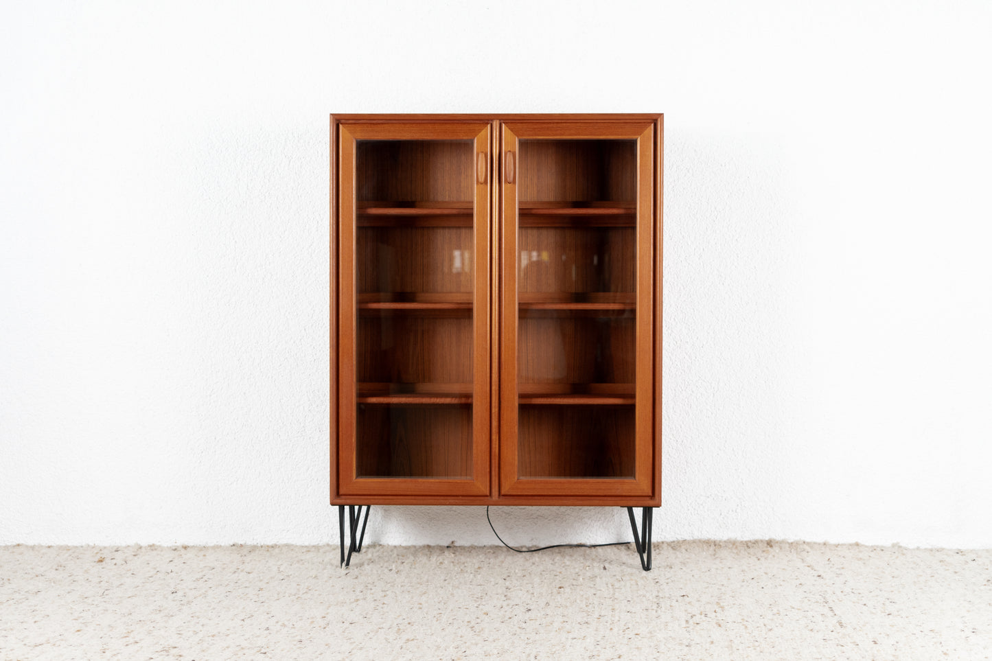 Mid Century Vitrine Schrank Holz Teak RT Möbel Heinrich Riesenplatt