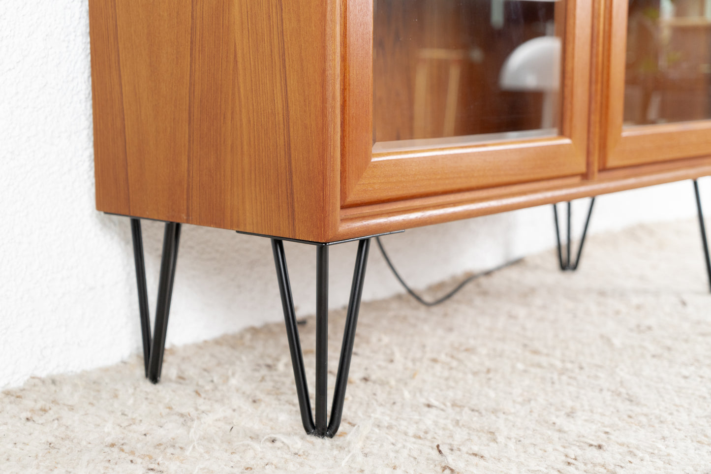 Mid Century Vitrine Schrank Holz Teak RT Möbel Heinrich Riesenplatt