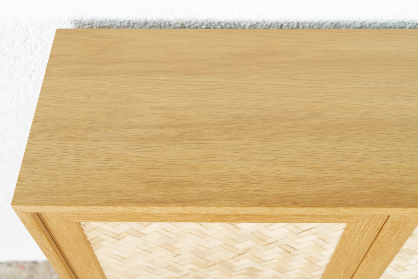 Kommode Vintage Holz Eiche WK Möbel Sideboard Geflecht
