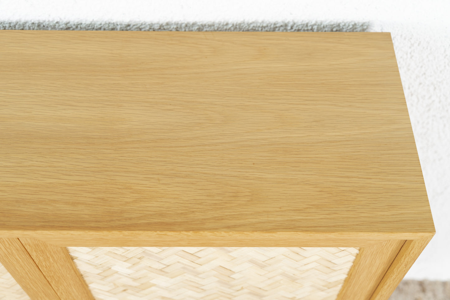 Kommode Vintage Holz Eiche WK Möbel Sideboard Geflecht