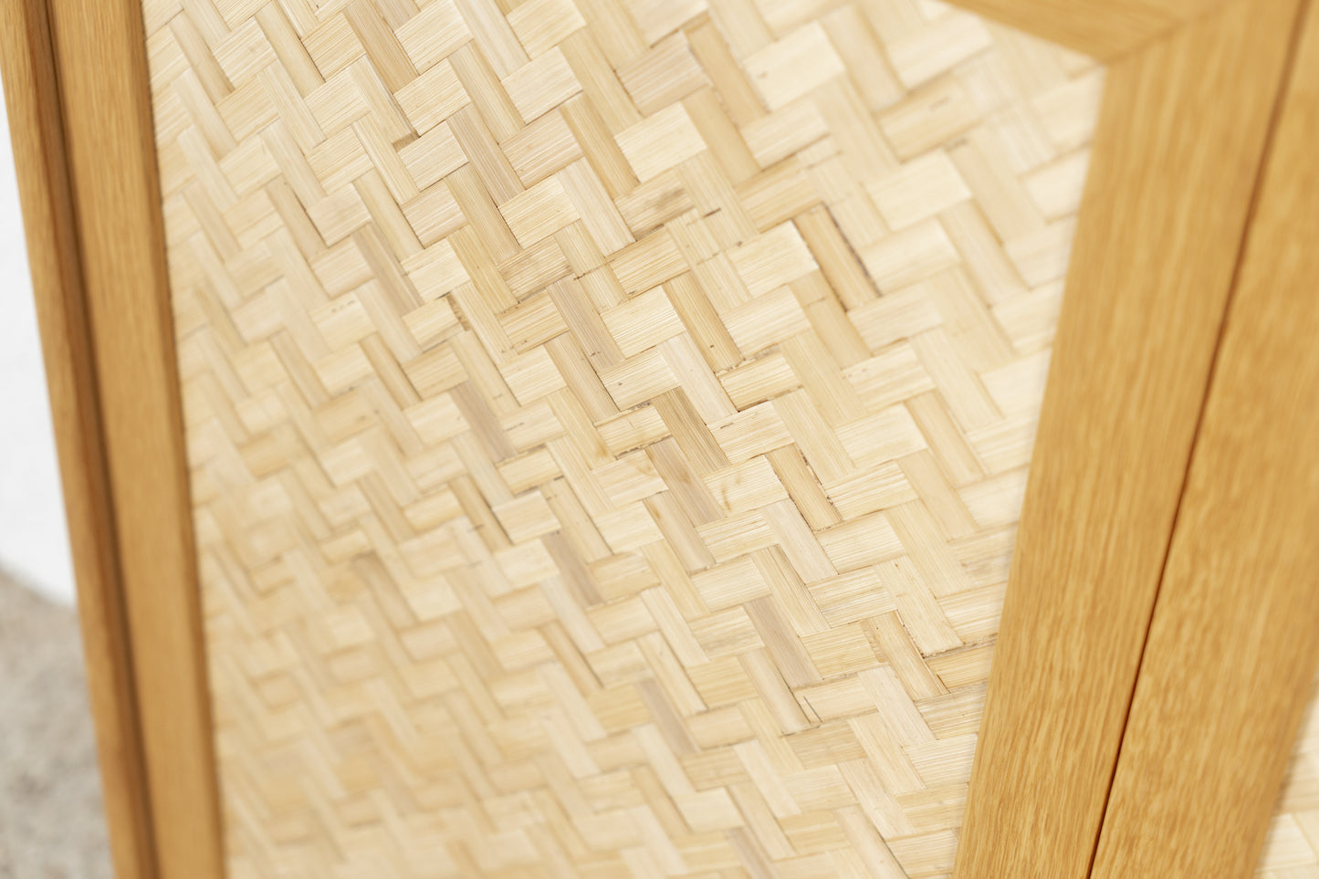Kommode Vintage Holz Eiche WK Möbel Sideboard Geflecht