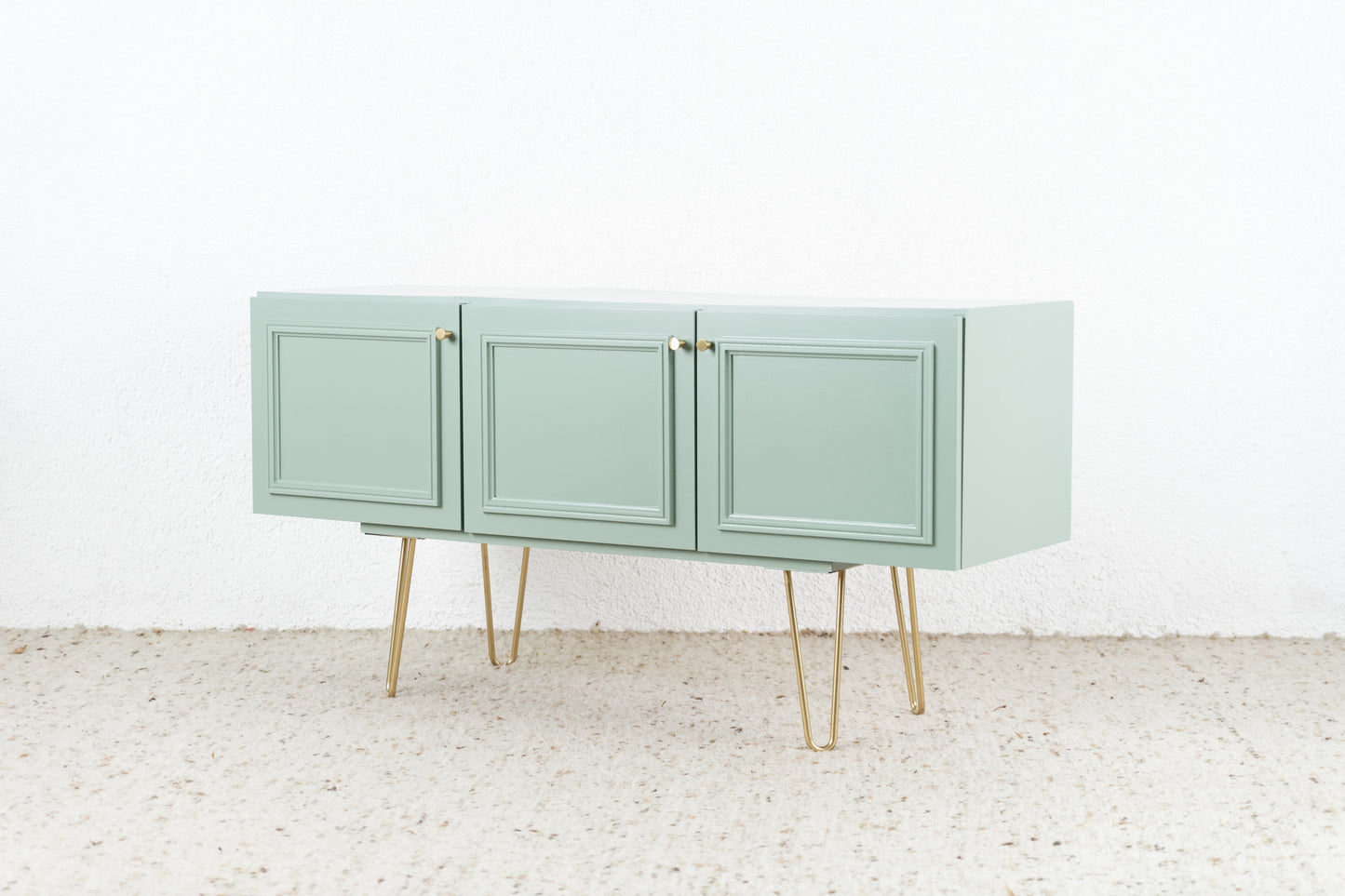 Vintage Kommode Sideboard Salbei Gold