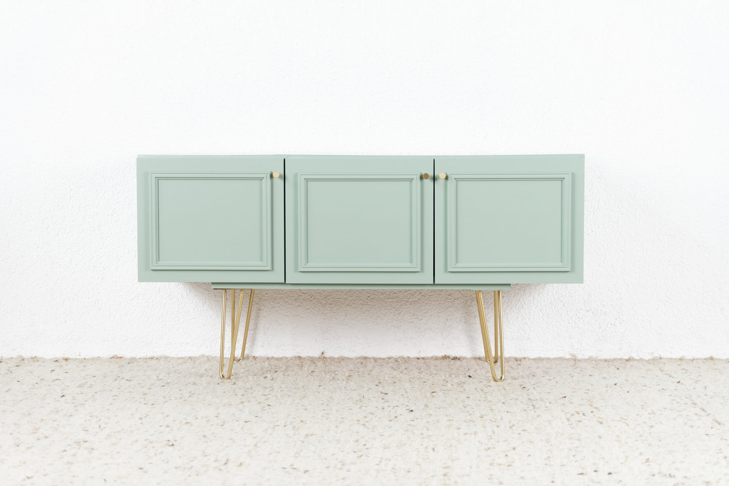 Vintage Kommode Sideboard Salbei Gold