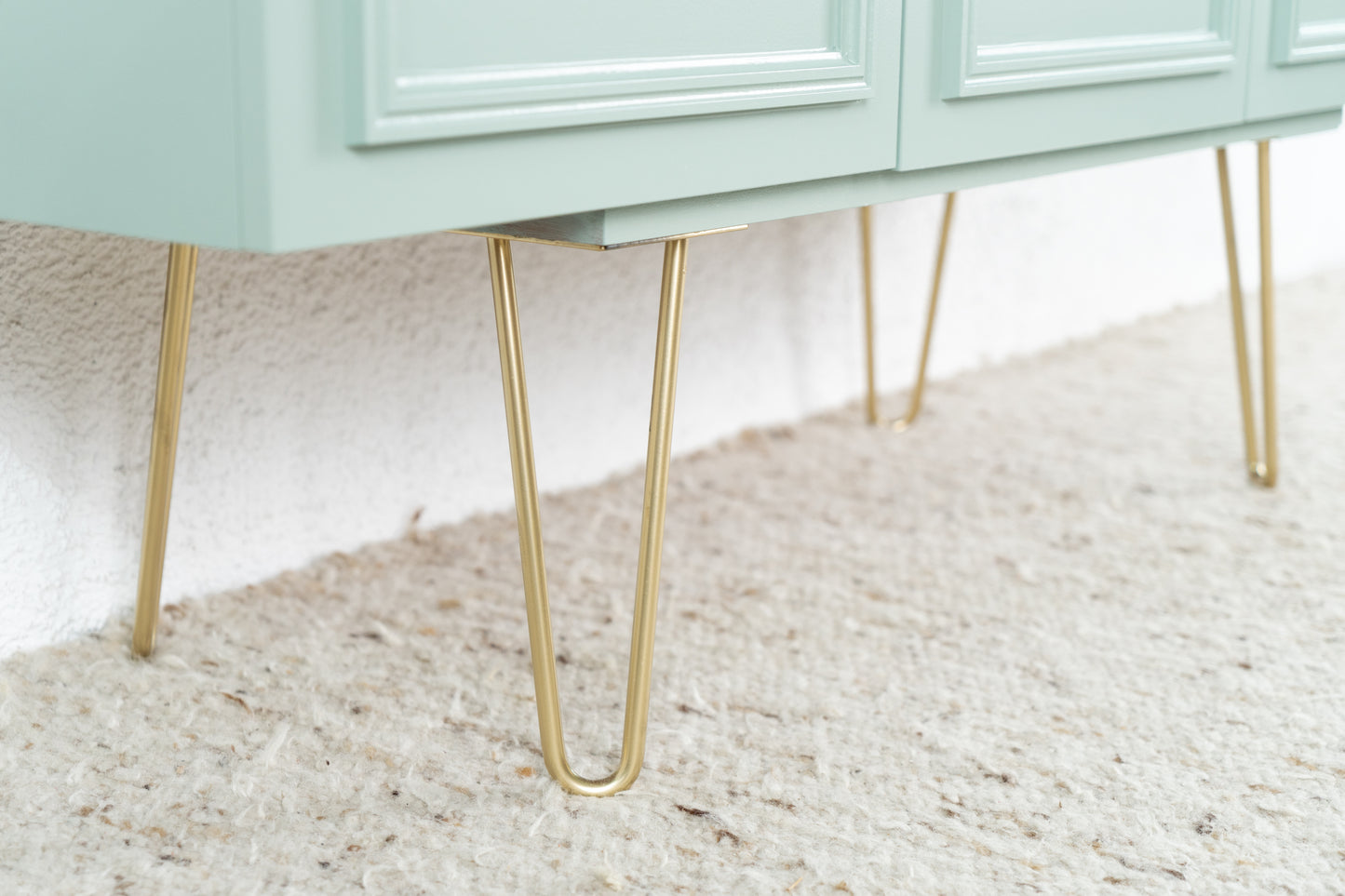 Vintage Kommode Sideboard Salbei Gold