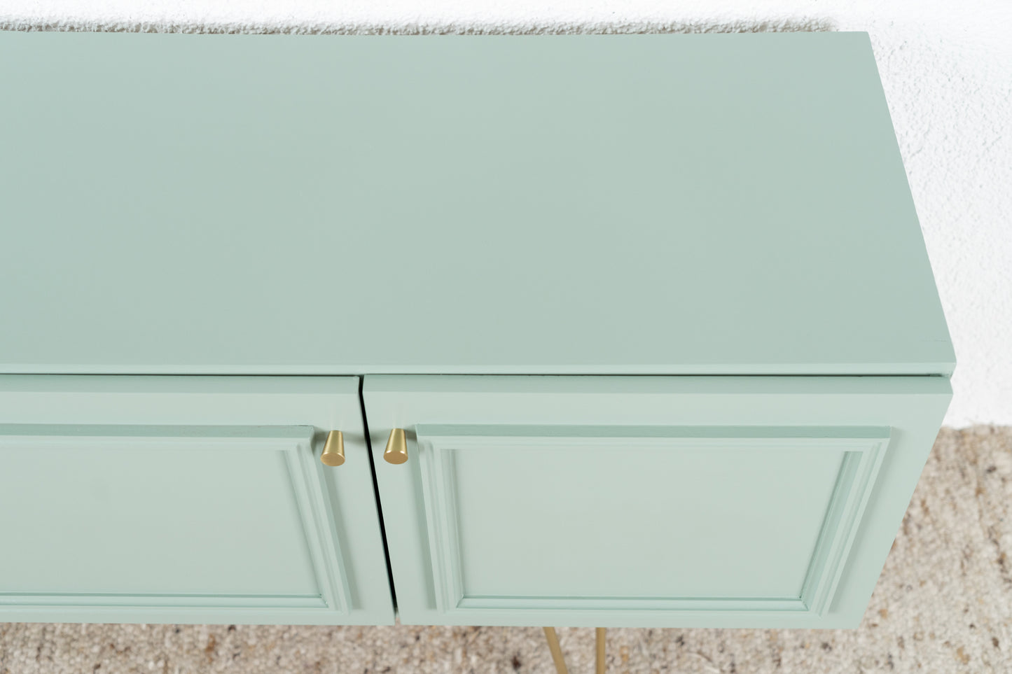 Vintage Kommode Sideboard Salbei Gold