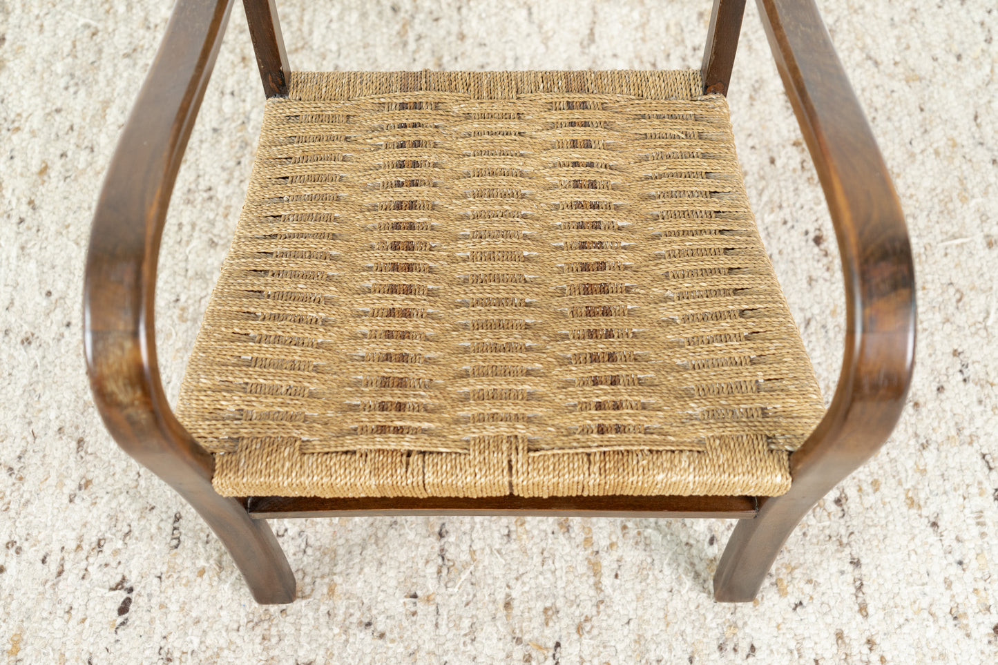 Vintage Sessel Holz Boho Rattan