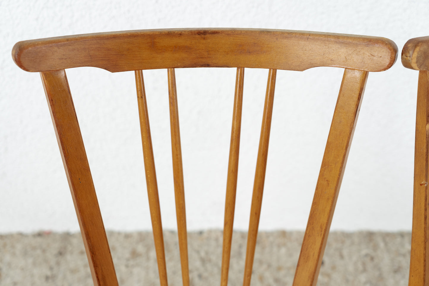 2er Set Stühle Blau Küche Holz Vintage Brede & Schwarz