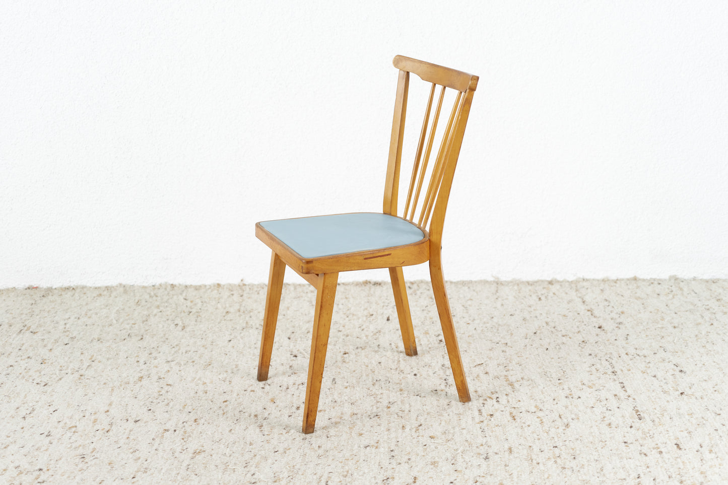 2er Set Stühle Blau Küche Holz Vintage Brede & Schwarz