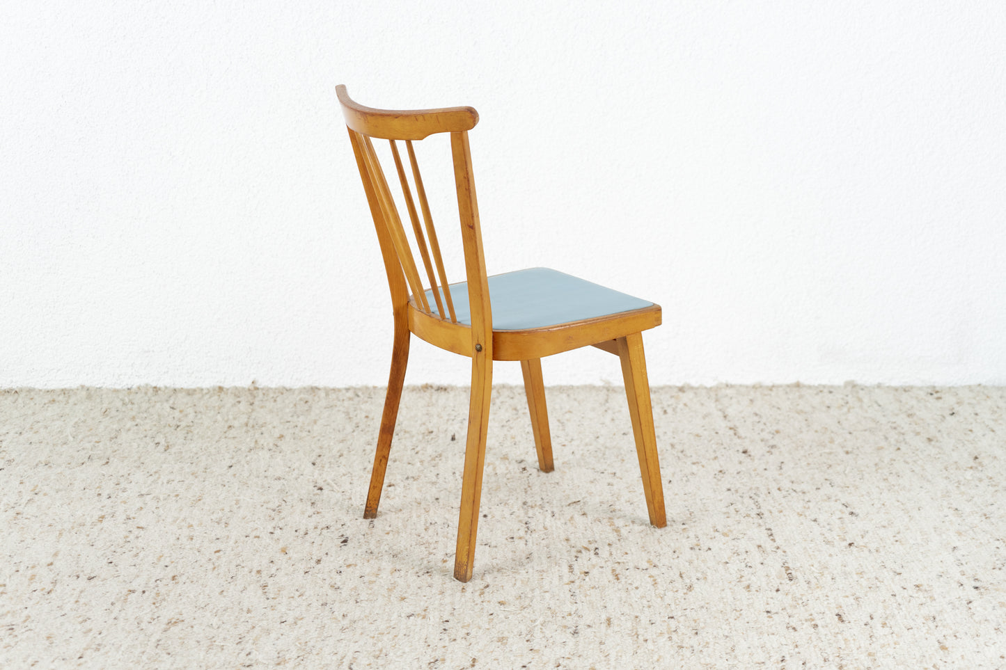 2er Set Stühle Blau Küche Holz Vintage Brede & Schwarz