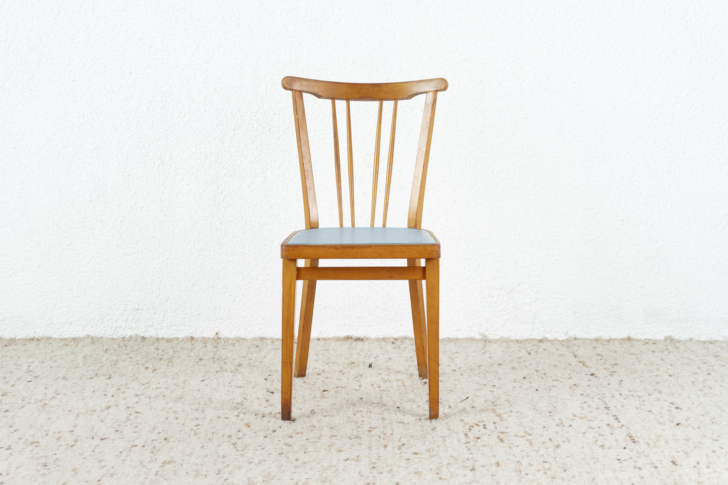 2er Set Stühle Blau Küche Holz Vintage Brede & Schwarz