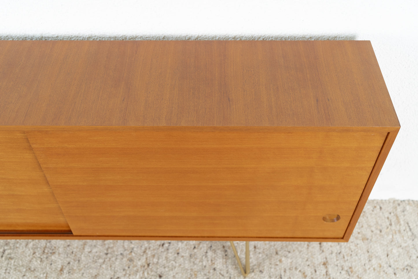 Mid Century Sideboard Schiebetüren Holz Nuss Vintage TV Kommode