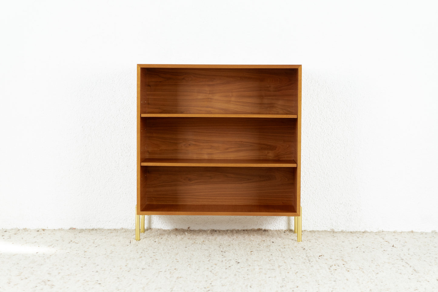 Vintage Regal Bücherregal Holz Nuss gold