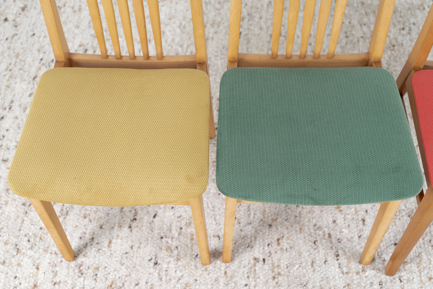 4er Set Stühle Vintage Holz Buche Esstischstühle Mid Century