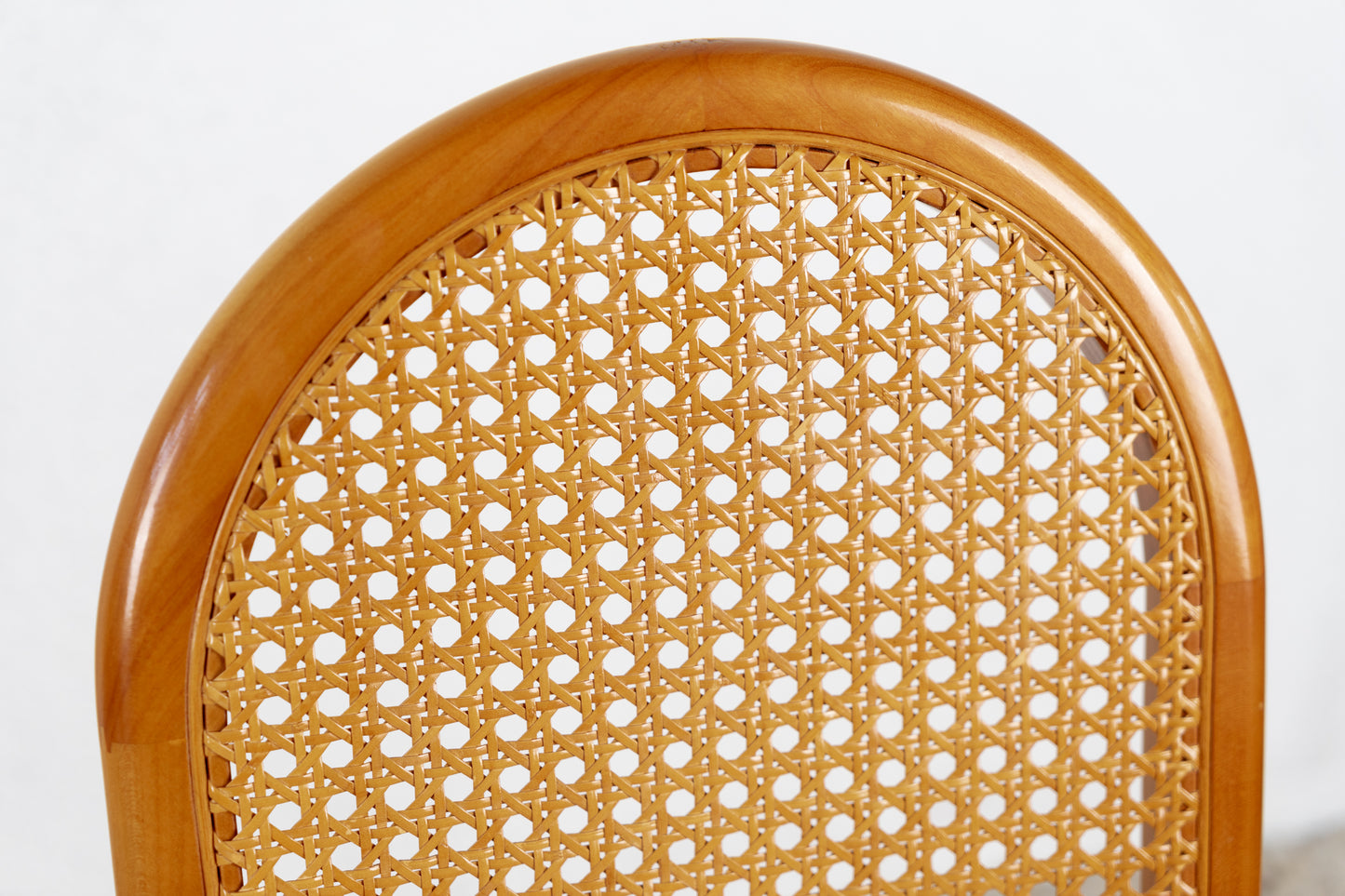 LÜBKE 4er Set Stühle Vintage Holz Kirsche Wiener Geflecht