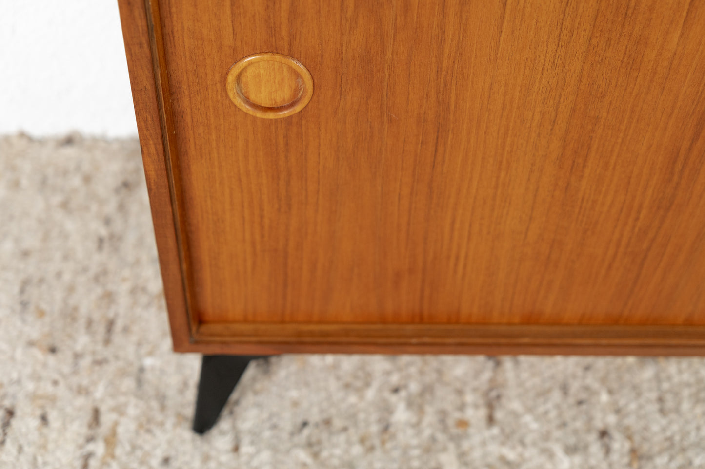 Lothar Wegner Vintage Sideboard Mid Century Holz Nuss Vitrine Schiebetür