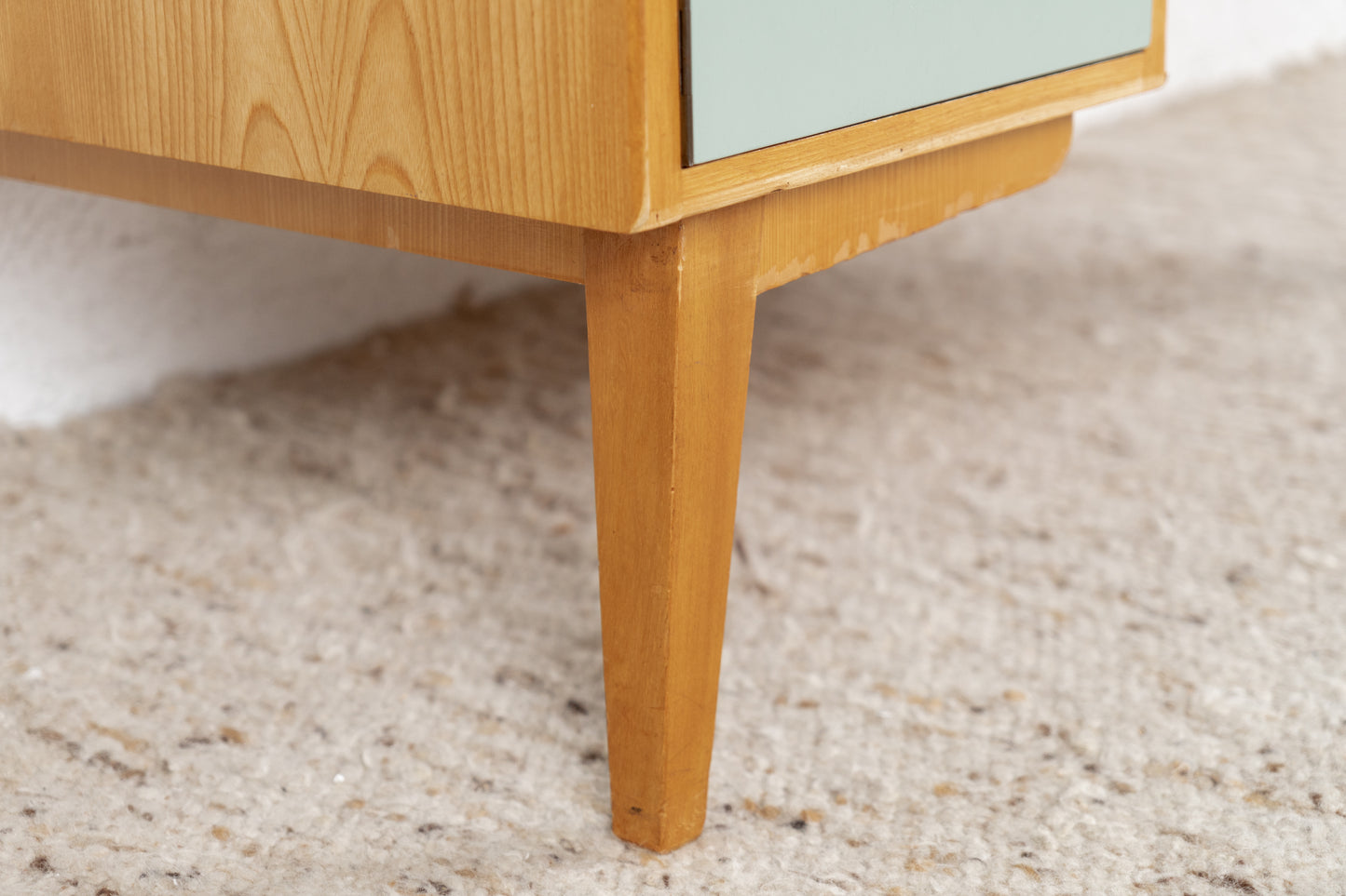 Vintage Schreibtisch Schubladen Stauraum Holz Rüster Bauhaus