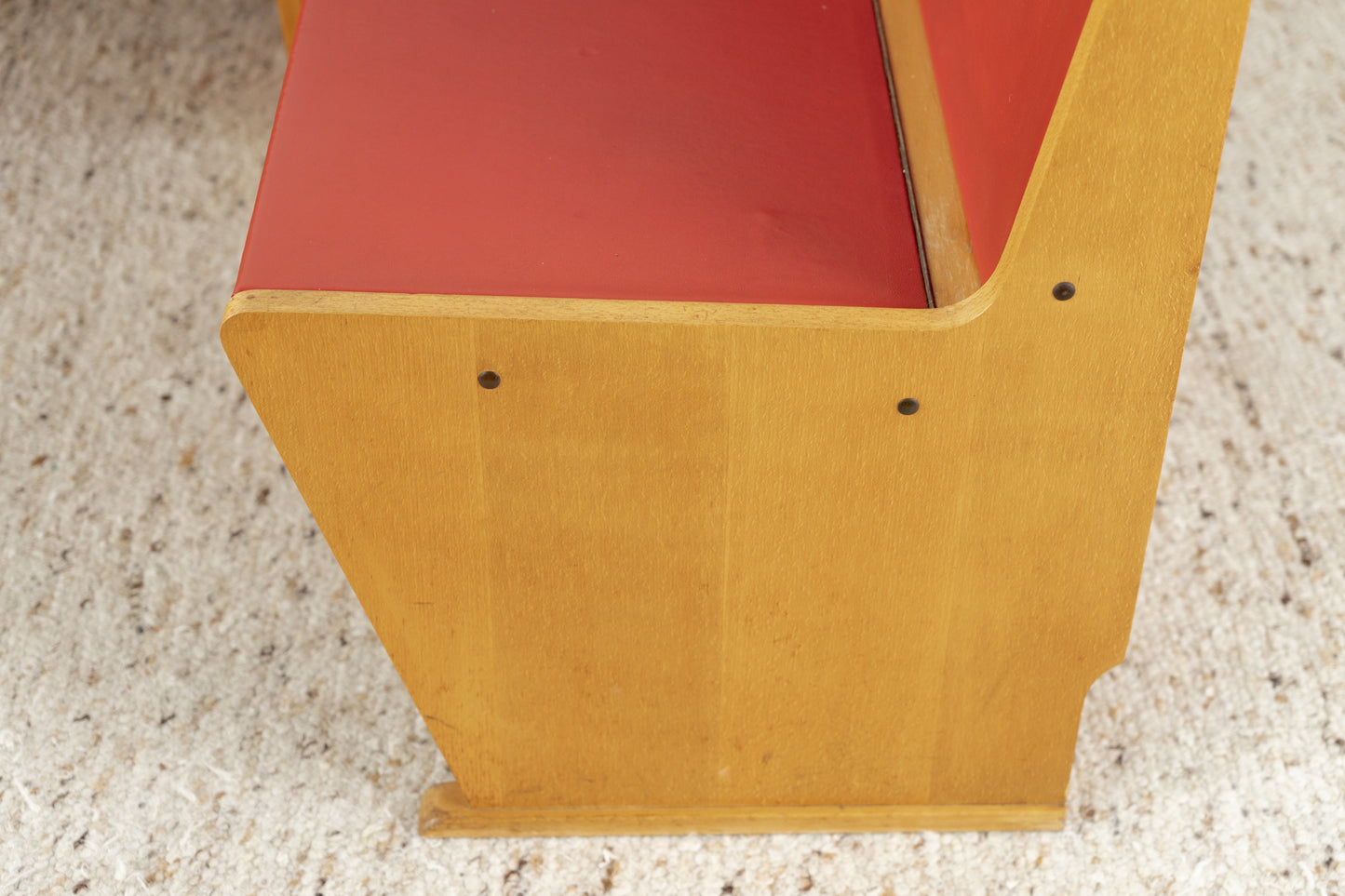 Vintage Eckbank Küchenbank Holz rot Mid century ddr 60s Esstisch Bank Esszimmer