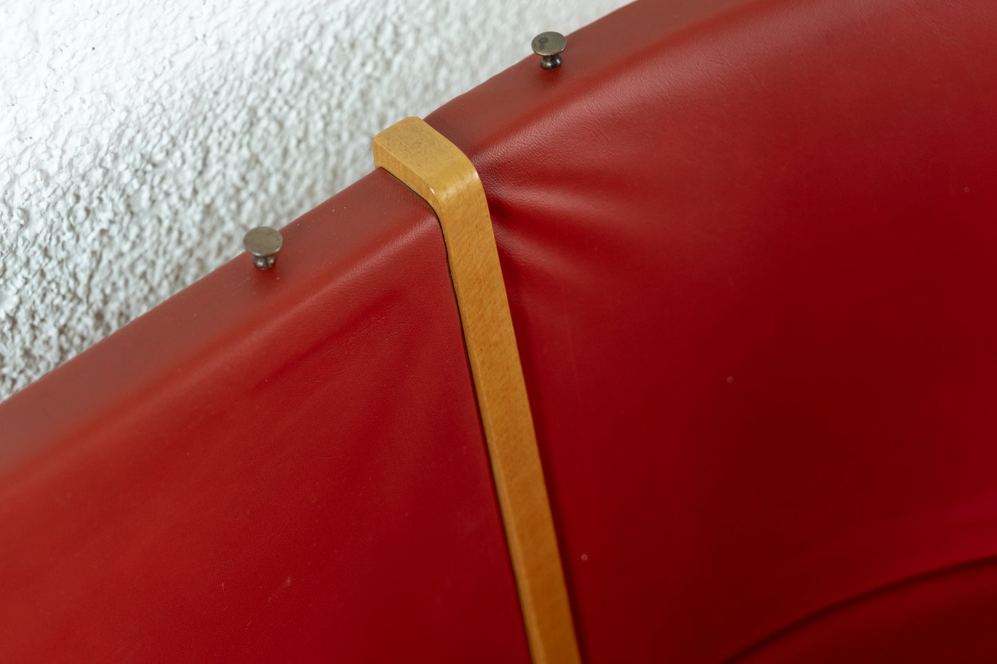 Vintage Eckbank Küchenbank Holz rot Mid century ddr 60s Esstisch Bank Esszimmer