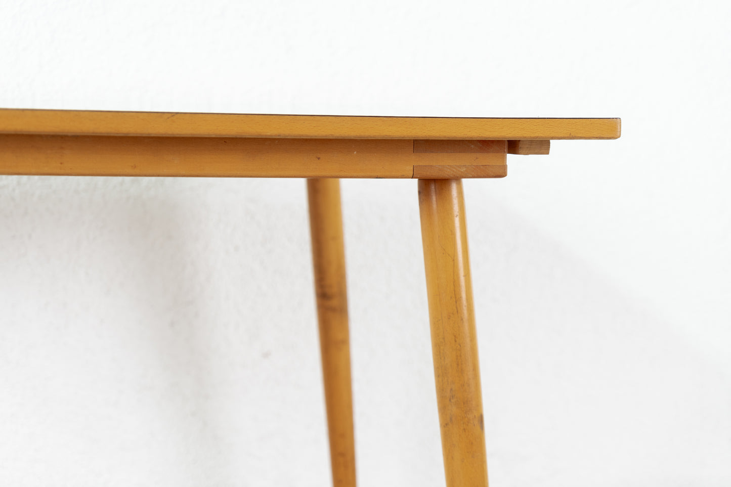 Vintage Tisch Esstisch Holz Buche Rospal türkis Küche Mid Century