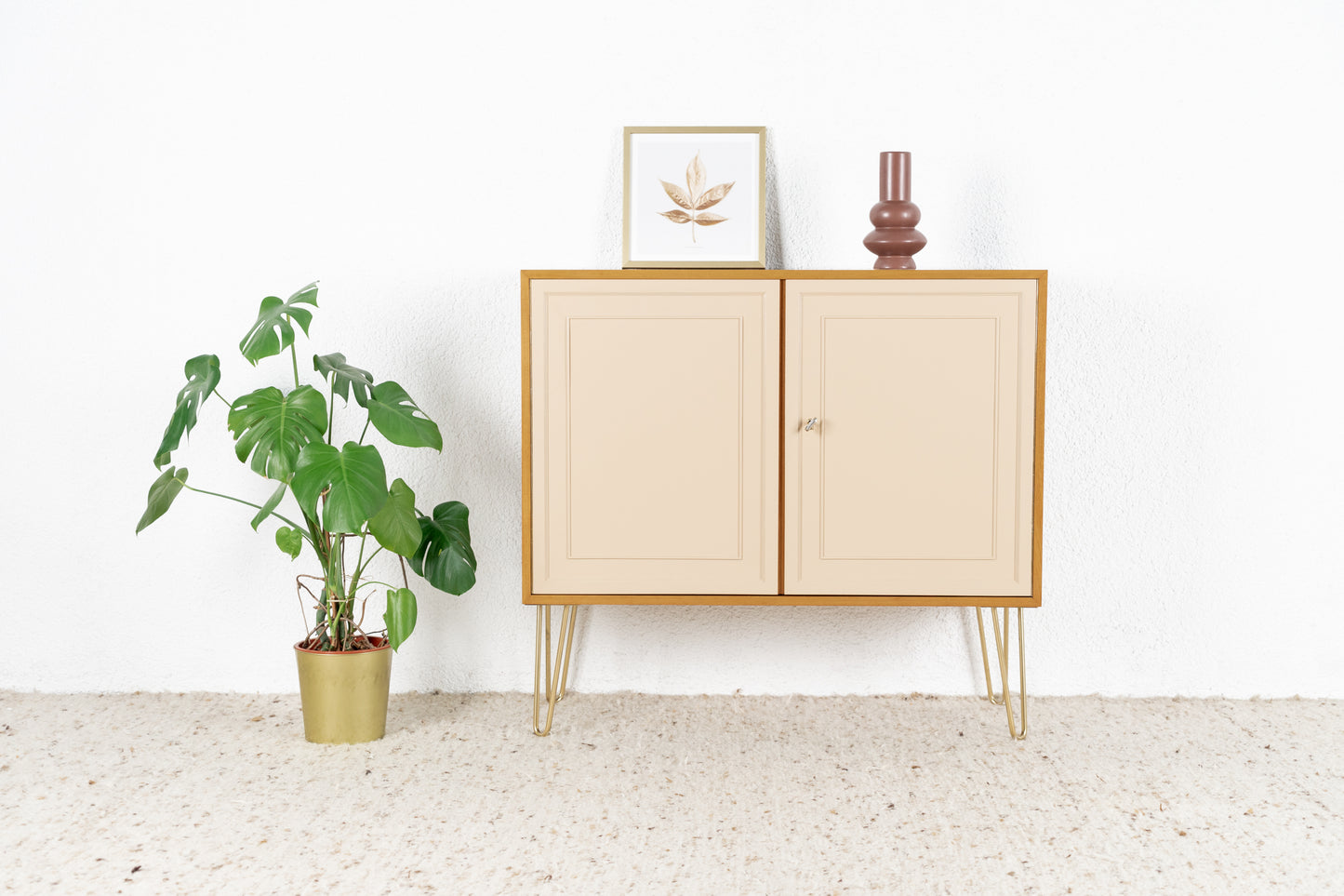 GERO Vintage Kommode Holz Nuss Mid Century Sideboard