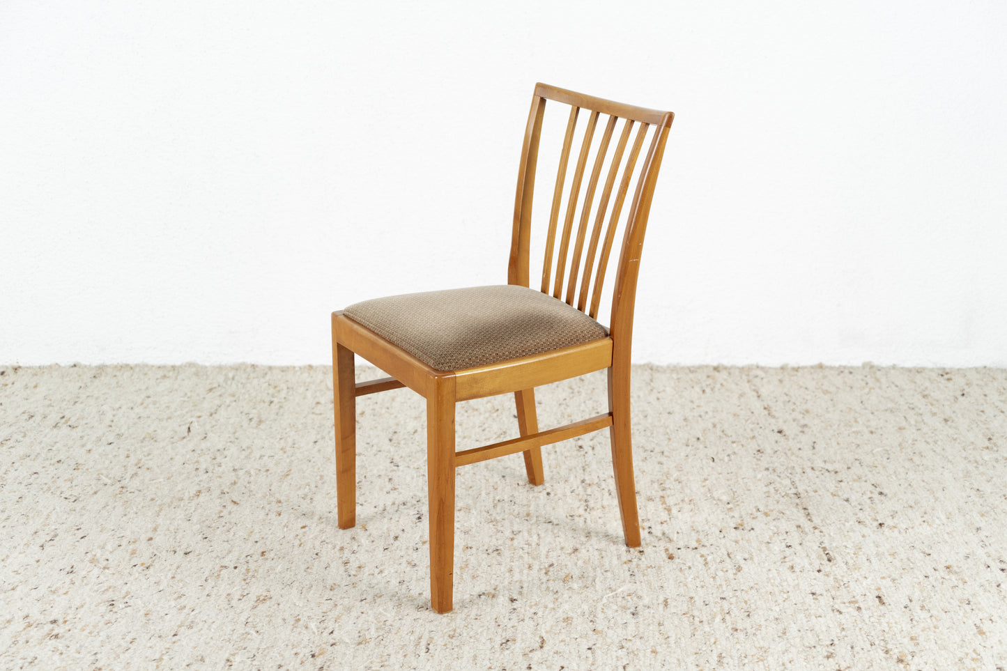 4er Set Vintage Stühle Massivholz 60s Mid Century Polster Stuhl Küche Esstisch