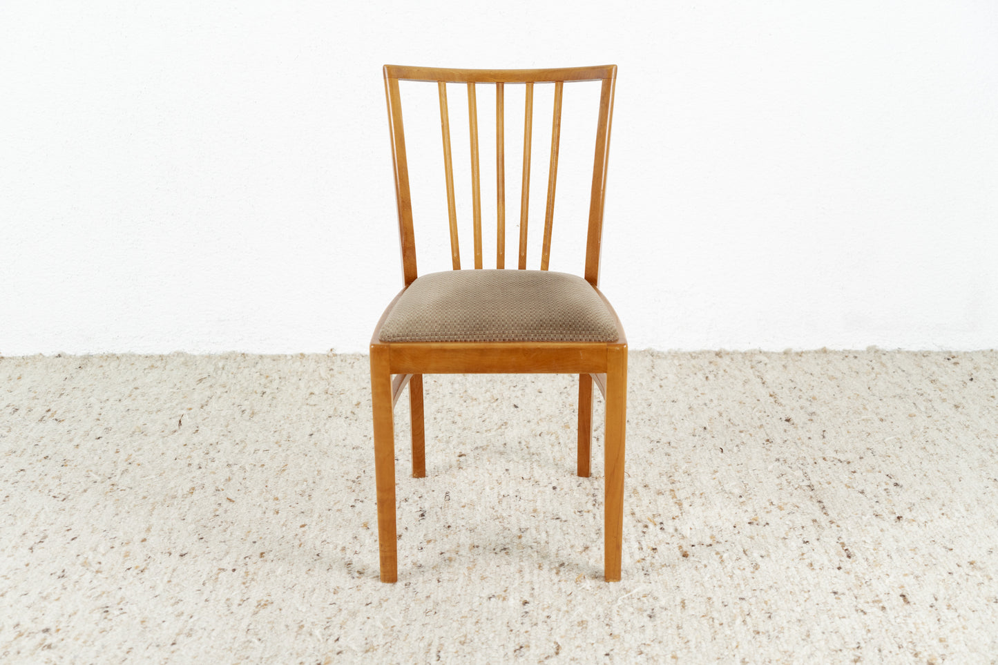 4er Set Vintage Stühle Massivholz 60s Mid Century Polster Stuhl Küche Esstisch