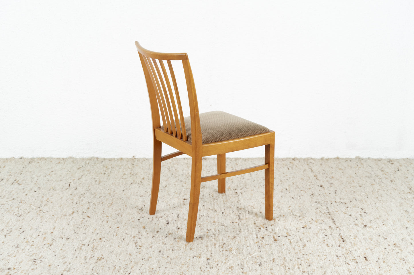 4er Set Vintage Stühle Massivholz 60s Mid Century Polster Stuhl Küche Esstisch