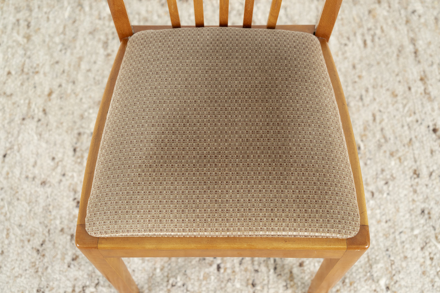 4er Set Vintage Stühle Massivholz 60s Mid Century Polster Stuhl Küche Esstisch