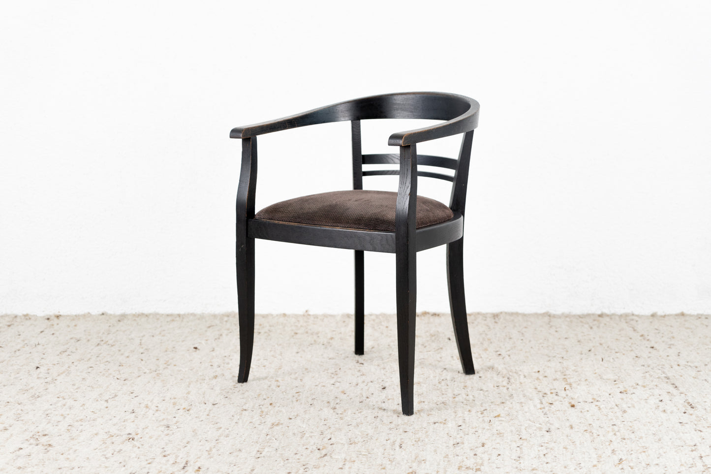 Vintage Stuhl Sessel Massivholz Schwarz Kaffehaus Frankfurter Schreibtisch armlehnen Esstisch