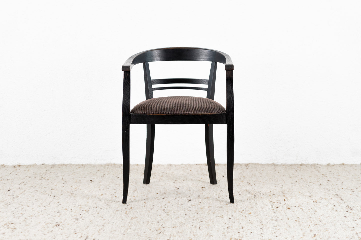 Vintage Stuhl Sessel Massivholz Schwarz Kaffehaus Frankfurter Schreibtisch armlehnen Esstisch