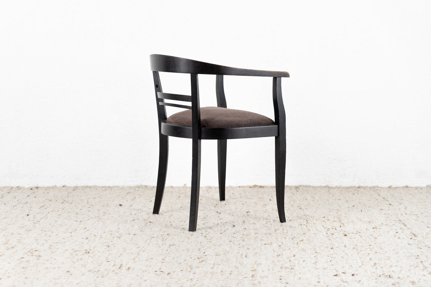 Vintage Stuhl Sessel Massivholz Schwarz Kaffehaus Frankfurter Schreibtisch armlehnen Esstisch