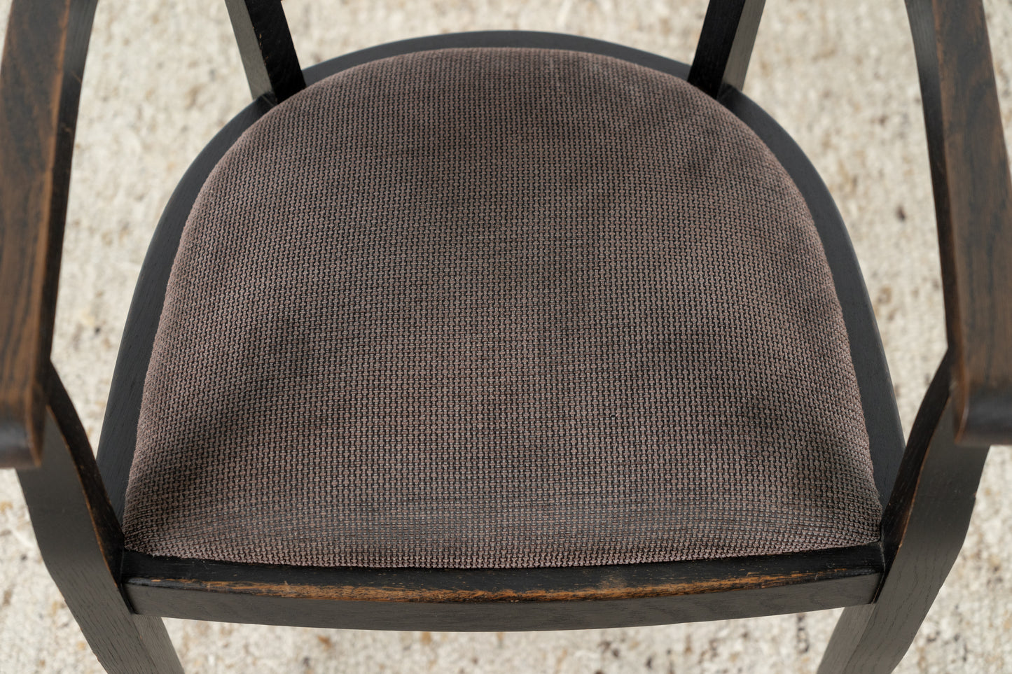 Vintage Stuhl Sessel Massivholz Schwarz Kaffehaus Frankfurter Schreibtisch armlehnen Esstisch