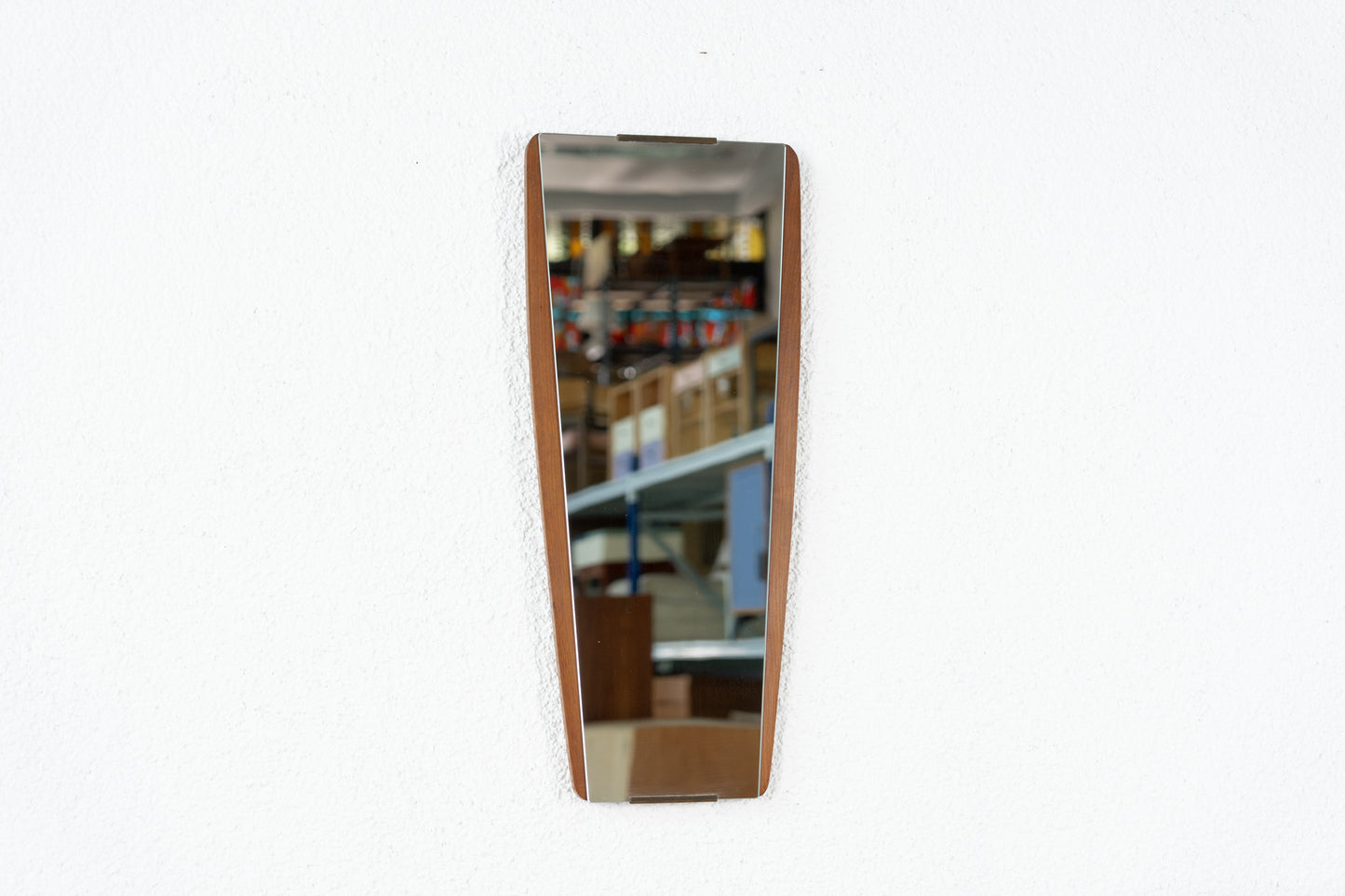 Mid Century Spiegel Nuss Holz Vintage 60s 60er