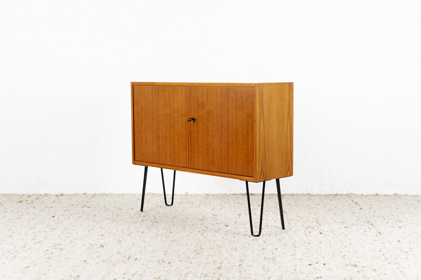 Vintage Sideboard Mid Century Teak Kommode danish hairpin pastell