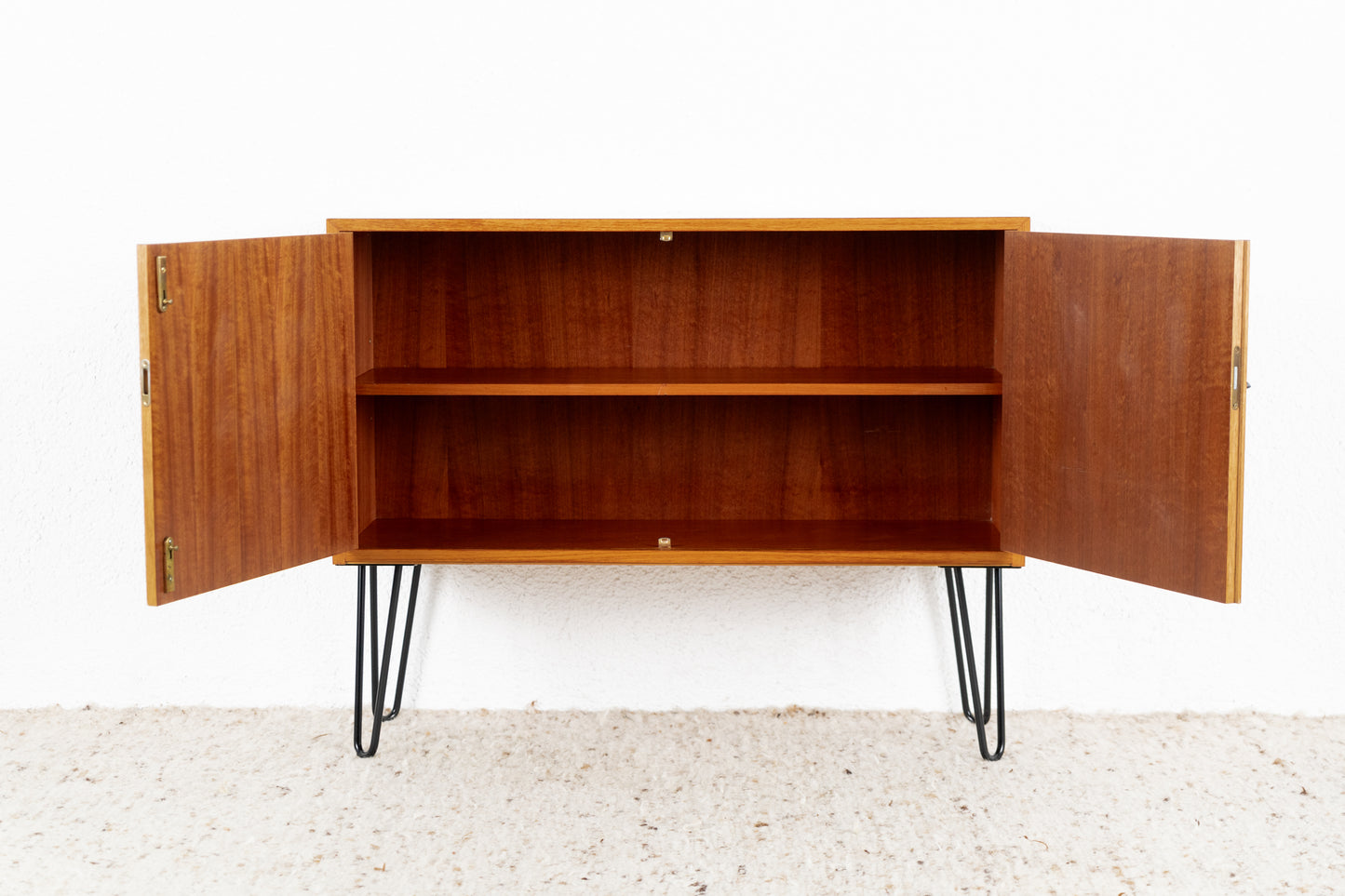 Vintage Sideboard Mid Century Teak Kommode danish hairpin pastell