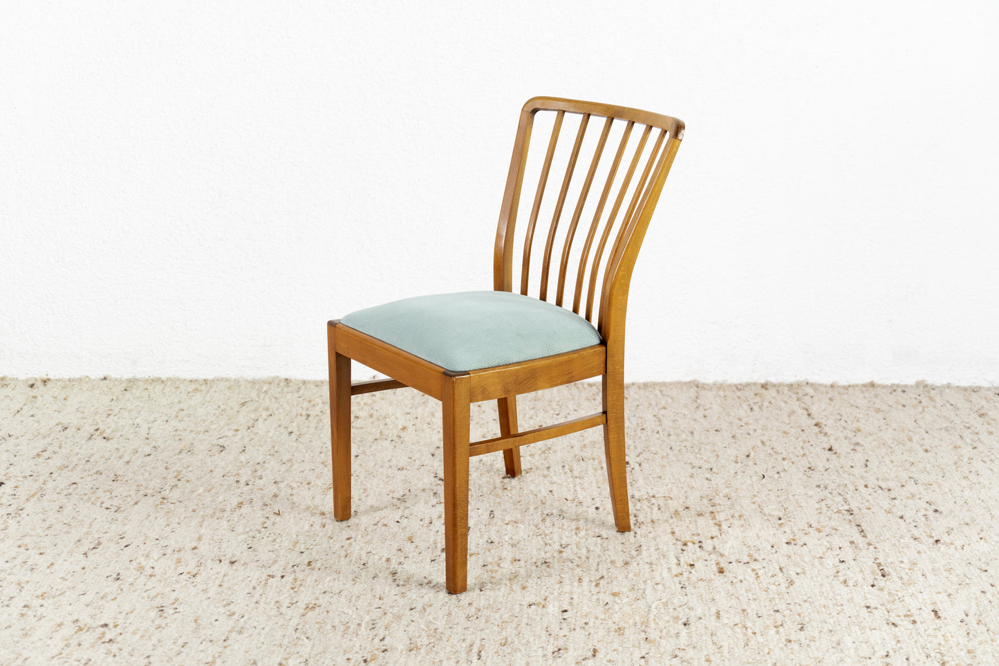 4er Set Stühle Vintage Blau Massivholz mid century 1960 Esstisch Küche Stuhl Esszimmer