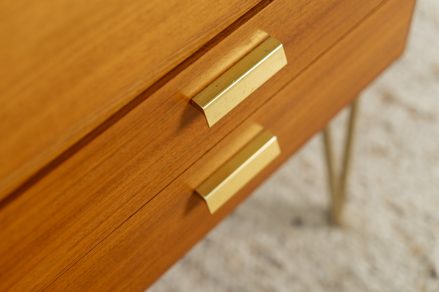 Vintage Sideboard Kommode Vitrine Minibar Holz Nuss Mid Century