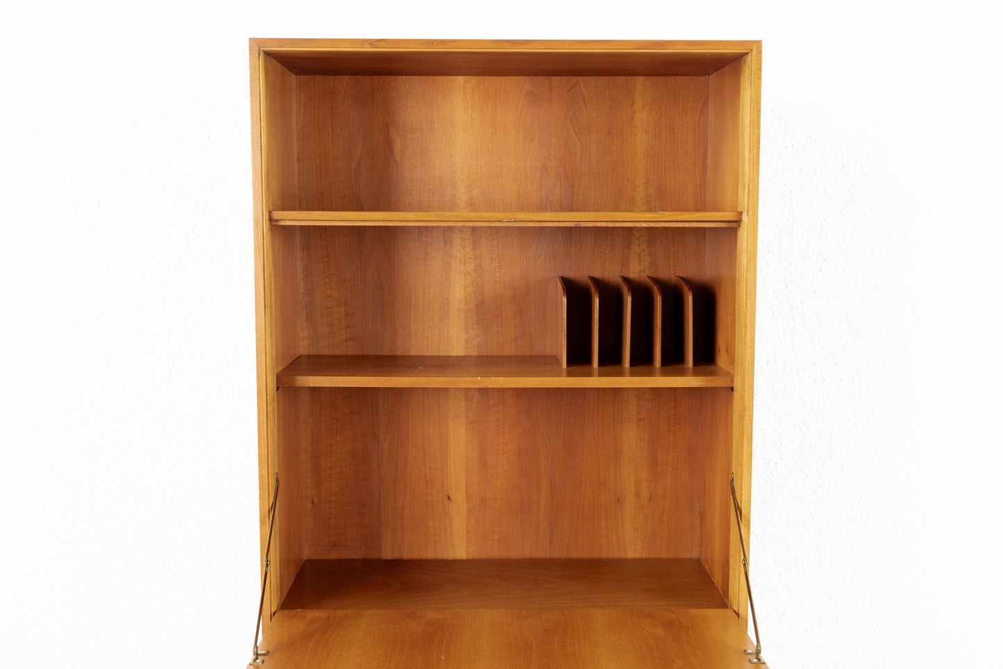 Vintage Kommode Schrank Sekretär Mid Century Holz Nuss Grün